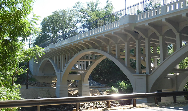 The newly rehabilitated MD 195 (Carroll Avenue) Bridge 