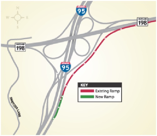 New Traffic Pattern on I-95 in Laurel