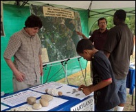Disseminating SHA project information and conducting outreach at the 2011 Cedarville Piscataway Pow Wow.