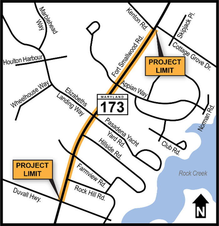 MD 173 project limits