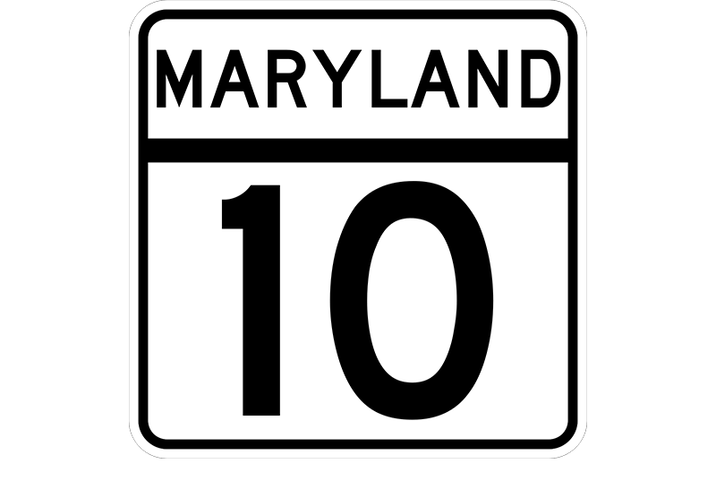 MD 10 sign