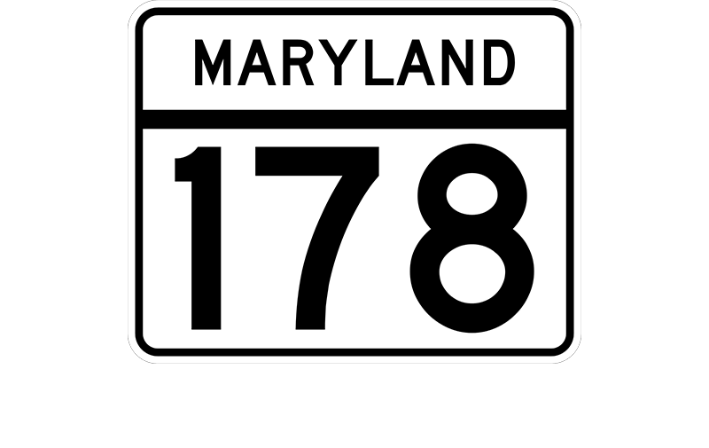 MD 178 sign