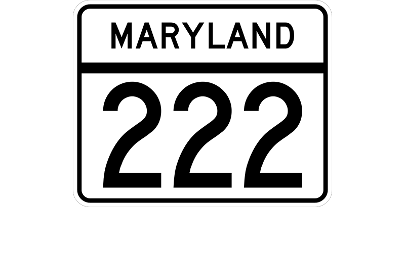 MD 222 sign