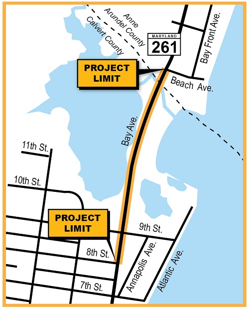 Map of project at MD 261