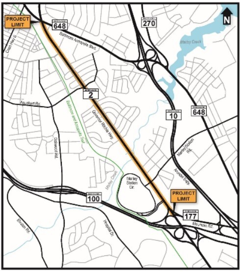 MD 2 Pedestrian Safety Action Plan site and meeting map