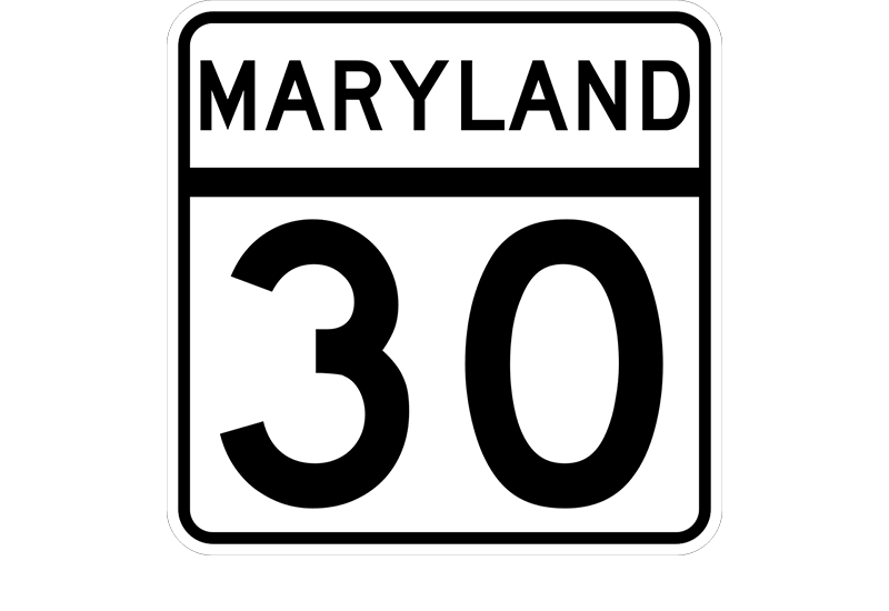 MD 30 sign
