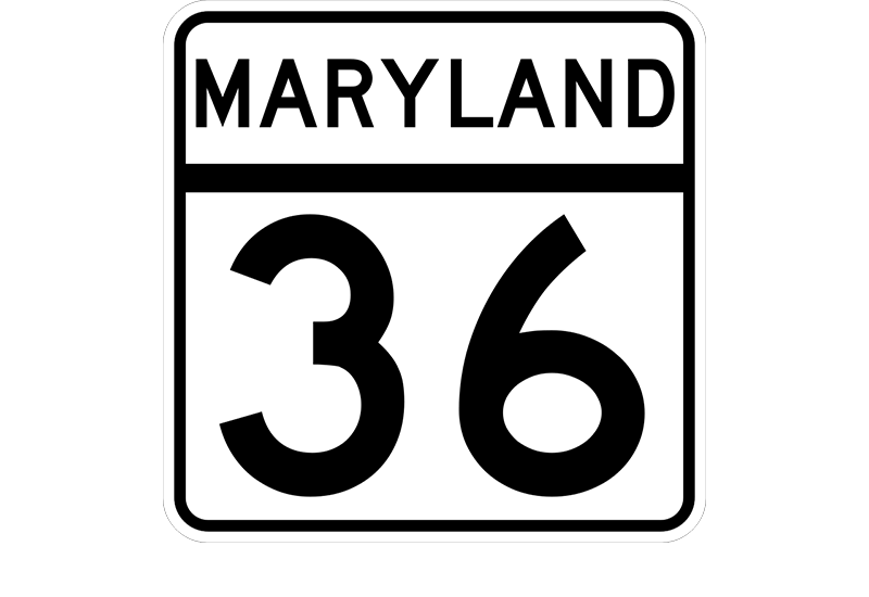 MD 36 sign