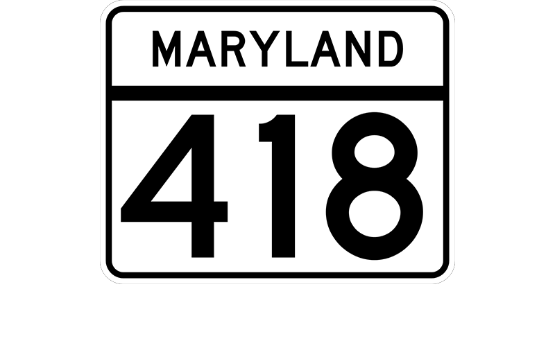 MD 418 sign