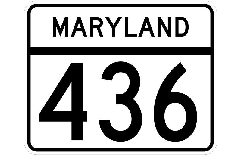 MD 436 sign