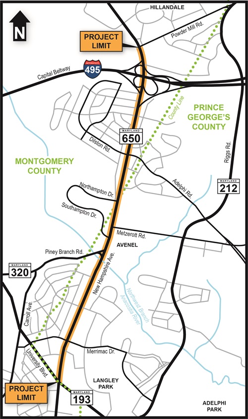 MD 650 project map