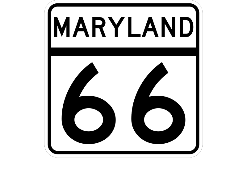 MD 66 sign
