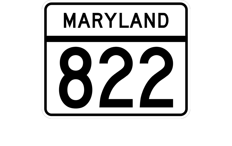 MD 822 sign
