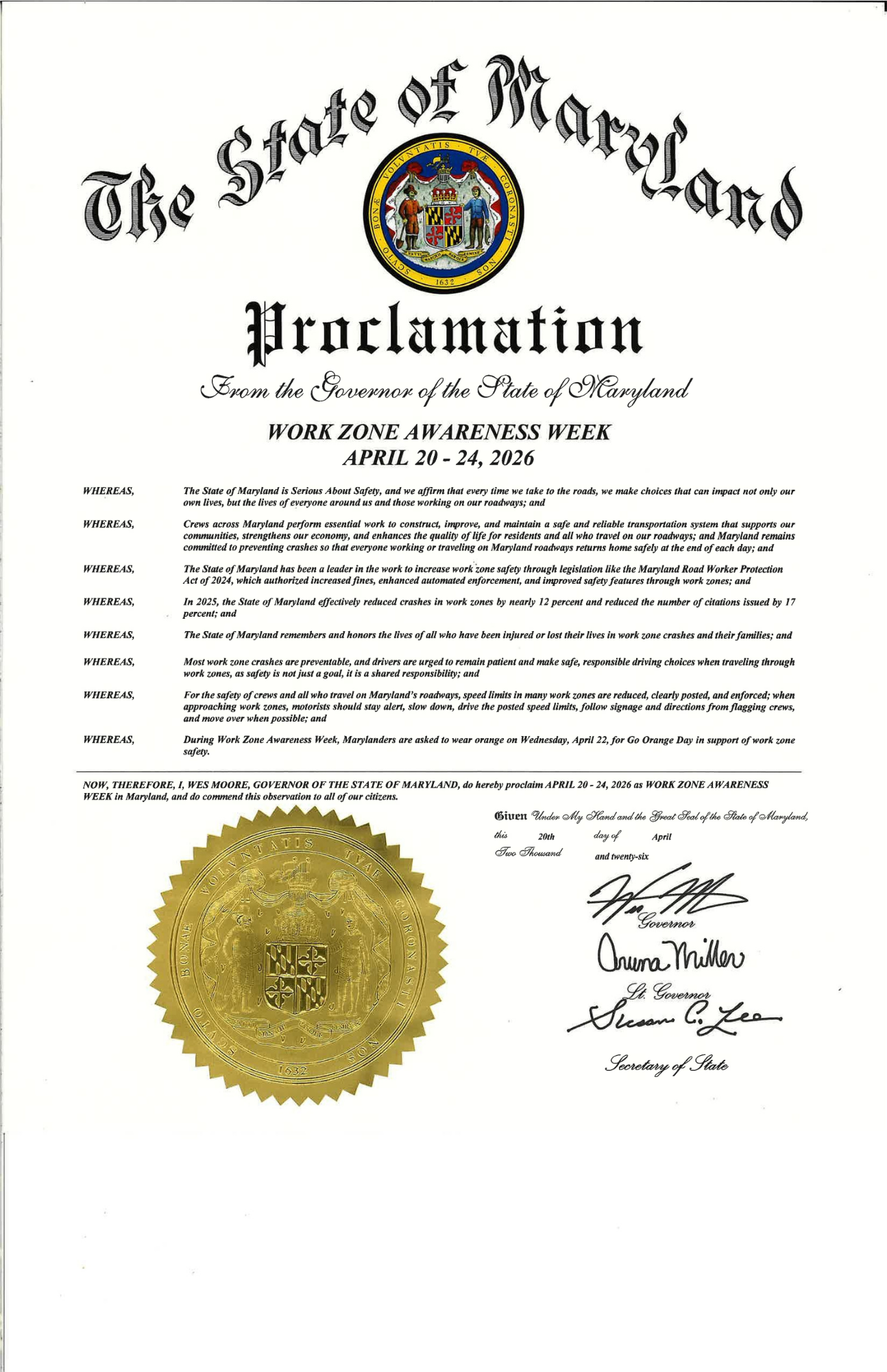 National Work Zone Awareness Week