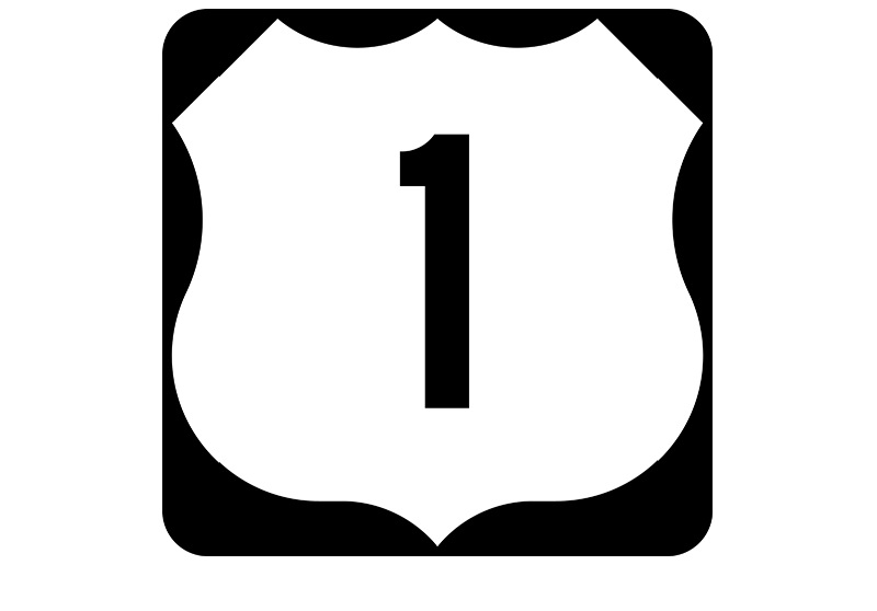 US 1 sign