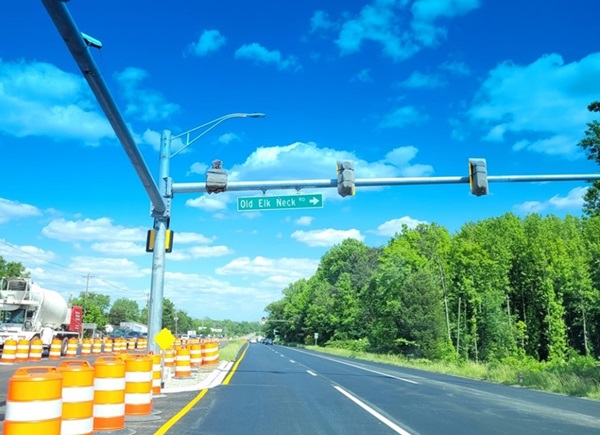 US 40 intersection in Cecil County