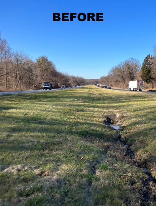 conservation landscaping before photo