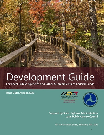 SHA Local Public Agencies Manual cover page